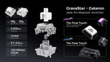 لوحة مفاتيح الالعاب Gravastar Mercury V75 بنسبة 75% بمفاتيح هال ايفيكت مغناطيسية - ميكا رمادي