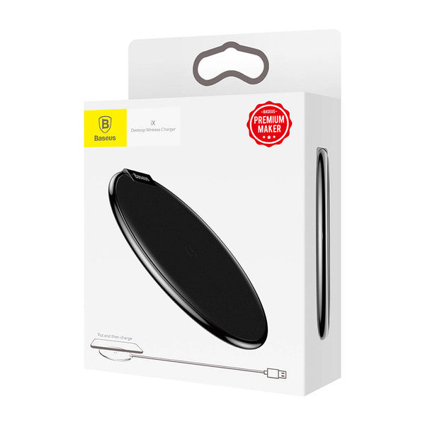 IX Desktop Wireless Charger from Baseus- Black color  (Open Box)