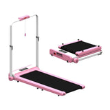 Foldable 2-in-1 Electric Treadmill with LED Display and Remote Control UMWP104 - Pink