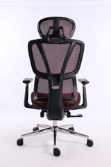 Black Bull UMGC6001 mesh office and gaming Chair With footrest , adjustable Headrest up & down  3D armrest  , load weight: 130kg , Black / Red (Assembly not Included)