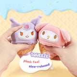 Sanrio characters Ice Cream Cone Series Plush Relaxing Toy (Blind Box) selling per piece - 25MR-005