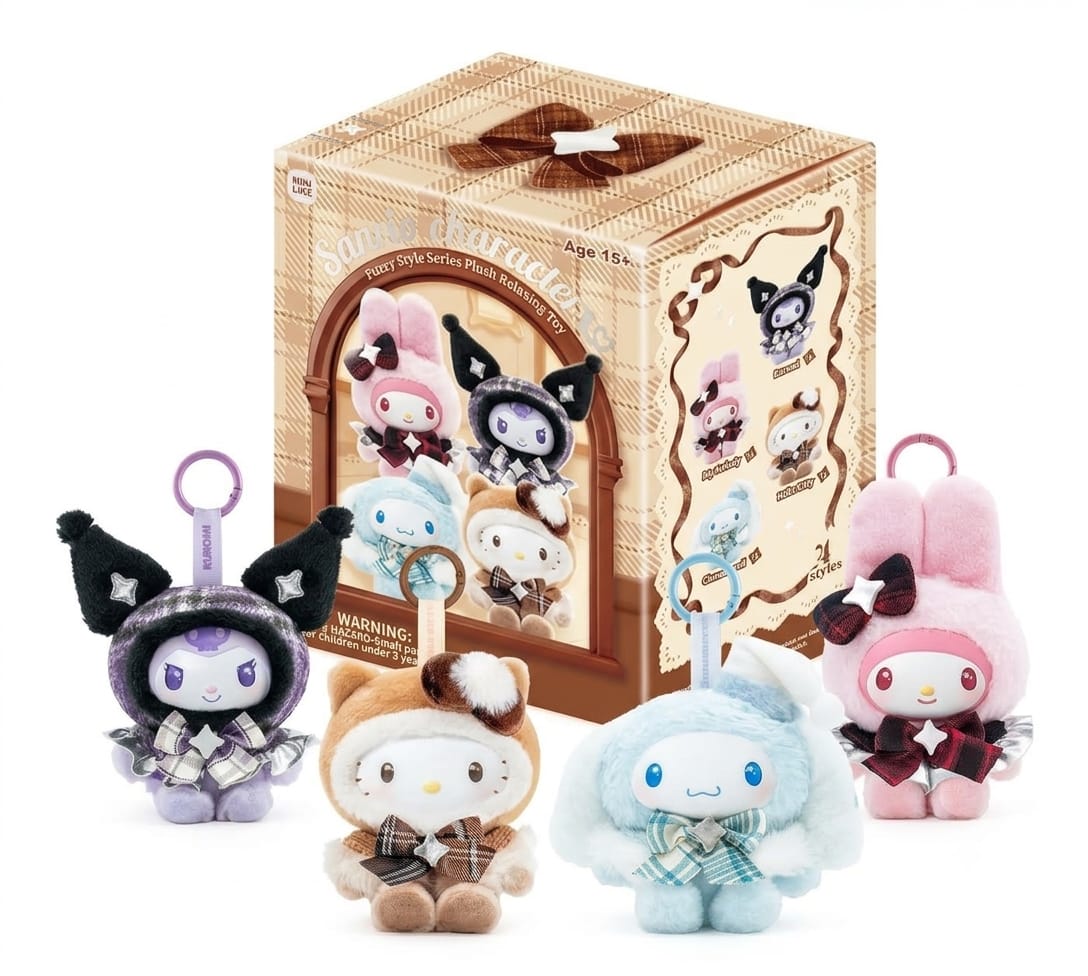 Sanrio characters Fuzzy Style Series Plush Relaxing Toy Sanr (Blind Box) selling per piece - 25MR-016