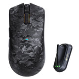 ماوس ألعاب ATTACK SHARK X11 ULTRA بوزن 63g، هيكل من ألياف الكربون، اتصال لاسلكي 8K، حساس PAW3950MAX، حتى 42000 DPI و20000 FPS - رمادي