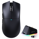 ATTACK SHARK X11 63g UltraLight Wireless Gaming Mouse with Charging Dock - Black