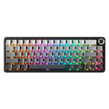 لوحة مفاتيح ميكانيكية لاسلكية ATTACK SHARK X66 60% مع أغطية مفاتيح PBT مطبوعة جانبيًا - Gradient Black Moon Light