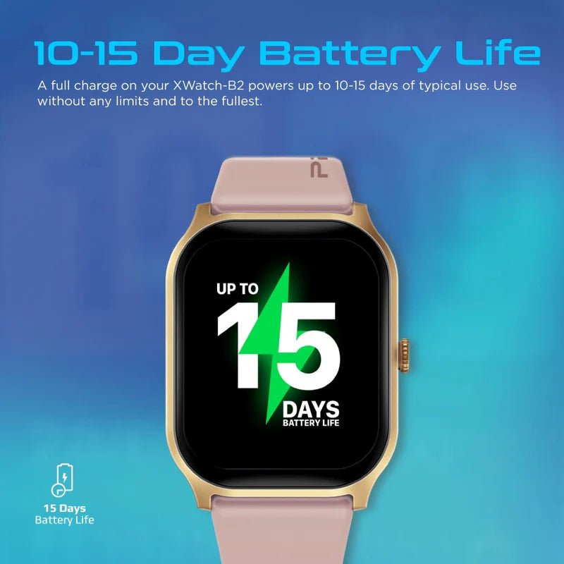 Promate Xwatch-B22-Inch ActivLife SmartWatch with BT Calling - Gold