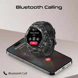 Promate-1.53" Round Screen Fitness Tracker Smartwatch with BT Calling - Black