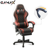 Gamax Offer: Gamax Gaming Chair Model 1-LT001L with Linkage Function Armrest & Retactable Footrest With Z5-1160 Carbon Fiber Gaming Table 100*60*75cm with RGB Light & MousePad ( Installation not included )