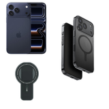 Bundle Apple iPhone 17 Pro Max(1TB)12GB RAM 6.9"-Deep Blue+SKINARMA MAGNETIC SMART GRIP-STAND ARCH XE PHAZE-BLACK+Uniq Airsuit MagSafe Case for iPhone 17 Pro Max - Glossy Smoke
