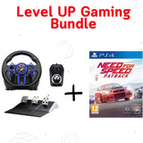 Gaming Bundle:FlashFire Suzuka Wheel 900R/F111 including Shifter with Need for Speed Payback Game for PlayStation 4