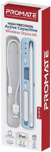 Promate High Precision Active Capacitive Wireless Stylus Kit, white