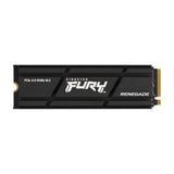 محرك أقراص Kingston Fury Renegade PCIe GEN 4.0 NVMe M.2 SSD مزود بمشتت حراري، سرعة قراءة تصل إلى 7300 ميجابايت/ثانية - سعة 2 تيرابايت (متوافق مع PS5)