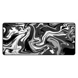Black Camo Wavy lines Waterproof Anti-Slip Mousepad XL 90 x 40 CM