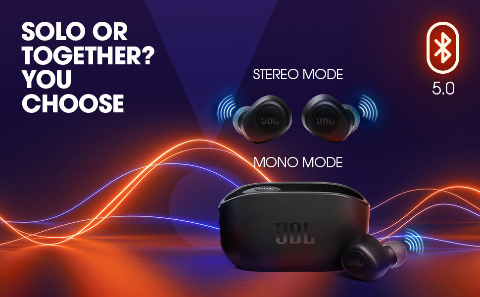 JBL Wave 100TWS True Wireless in Ear Earbuds - Black