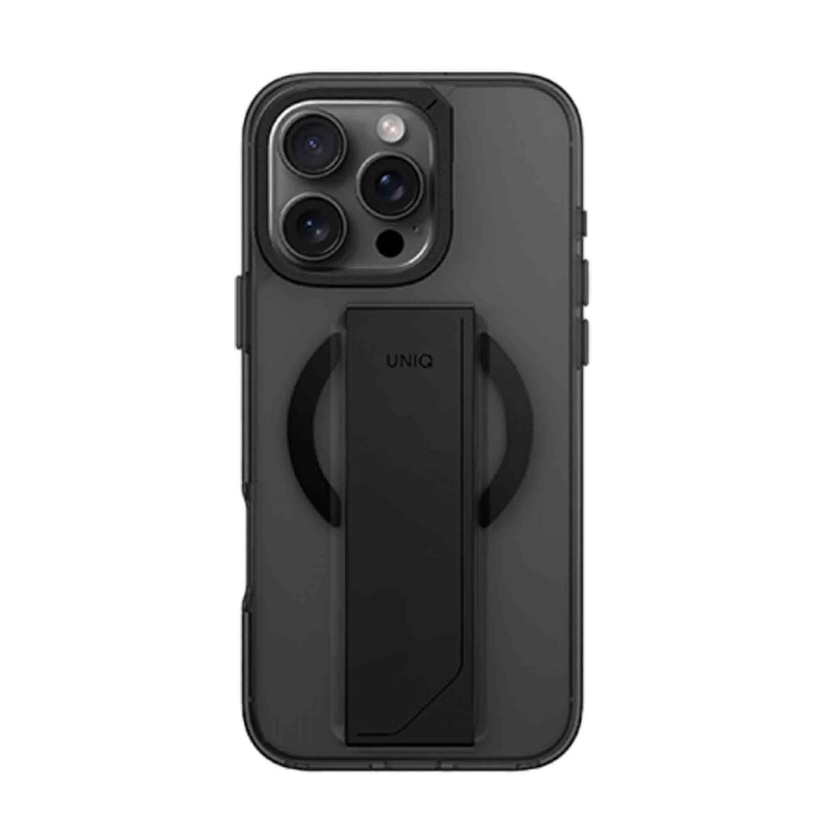 UNIQ HYBRID IPHONE 16 PRO (2024) 6.3 HELDRO MAX MAGCLICK WITH CAMERA STAND - VAPOUR (SMOKE)