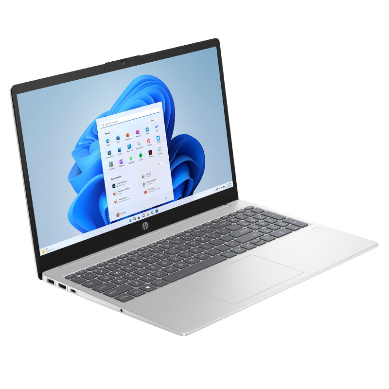 HP 15-fd0127dx, 15.6" FHD IPS Touch Display, Intel Core 7 150U Processor, 16GB DDR5 RAM, 512GB SSD, English Keyboard, Windows 11 Home, Natural Silver, 1 YW  Laptop / B4HN8UA