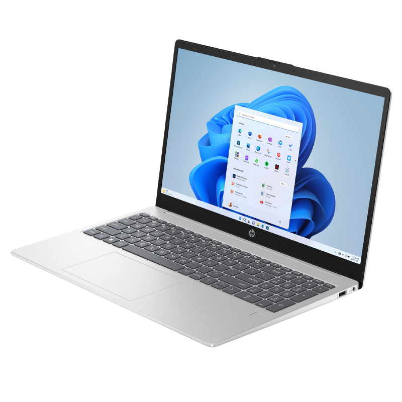HP 15-fd0127dx, 15.6" FHD IPS Touch Display, Intel Core 7 150U Processor, 16GB DDR5 RAM, 512GB SSD, English Keyboard, Windows 11 Home, Natural Silver, 1 YW  Laptop / B4HN8UA
