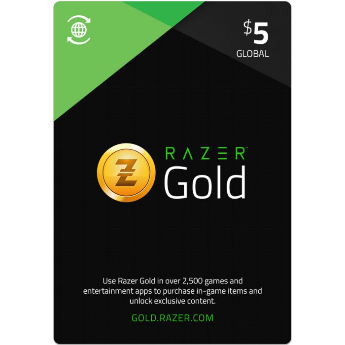 Razer Gold Global PIN Gift Card - 5$ (Instant SMS Delivery)