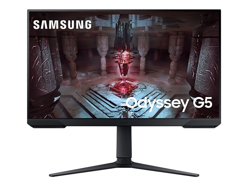 شاشة سامسونج أوديسي G5 S27CG510E مقاس 27 بوصة WQHD، معدل تحديث 165 هرتز، زمن استجابة 1 مللي ثانية، FreeSync، شاشة مسطحة VA للألعاب - أسود