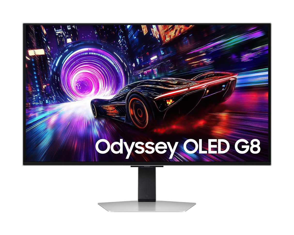 سامسونج اوديسي G8 شاشة ألعاب مسطحة موديل LS32FG810SMXUE,  حجم 32 بوصة، دقة 4K UHD(3840 x 2160) ، معدل تحديث 240 هرتز, سرعة استجابة 0.03 ملي ثانية, HDMI 2.1 مع دعم  AMD FreeSync Premium Pro