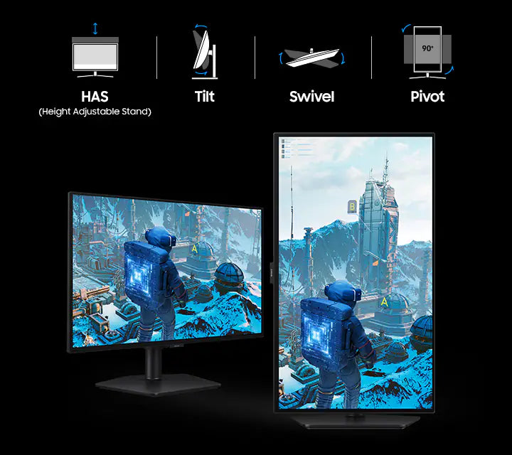 Samsung Odyssey OLED G6 G61SH 27’’ QHD (2,560 x 1,440), 240Hz Refresh Rate, 0.03ms Response Time, HDMI 2.1,  Flat Gaming Monitor - Black LS27HG612SMXUE