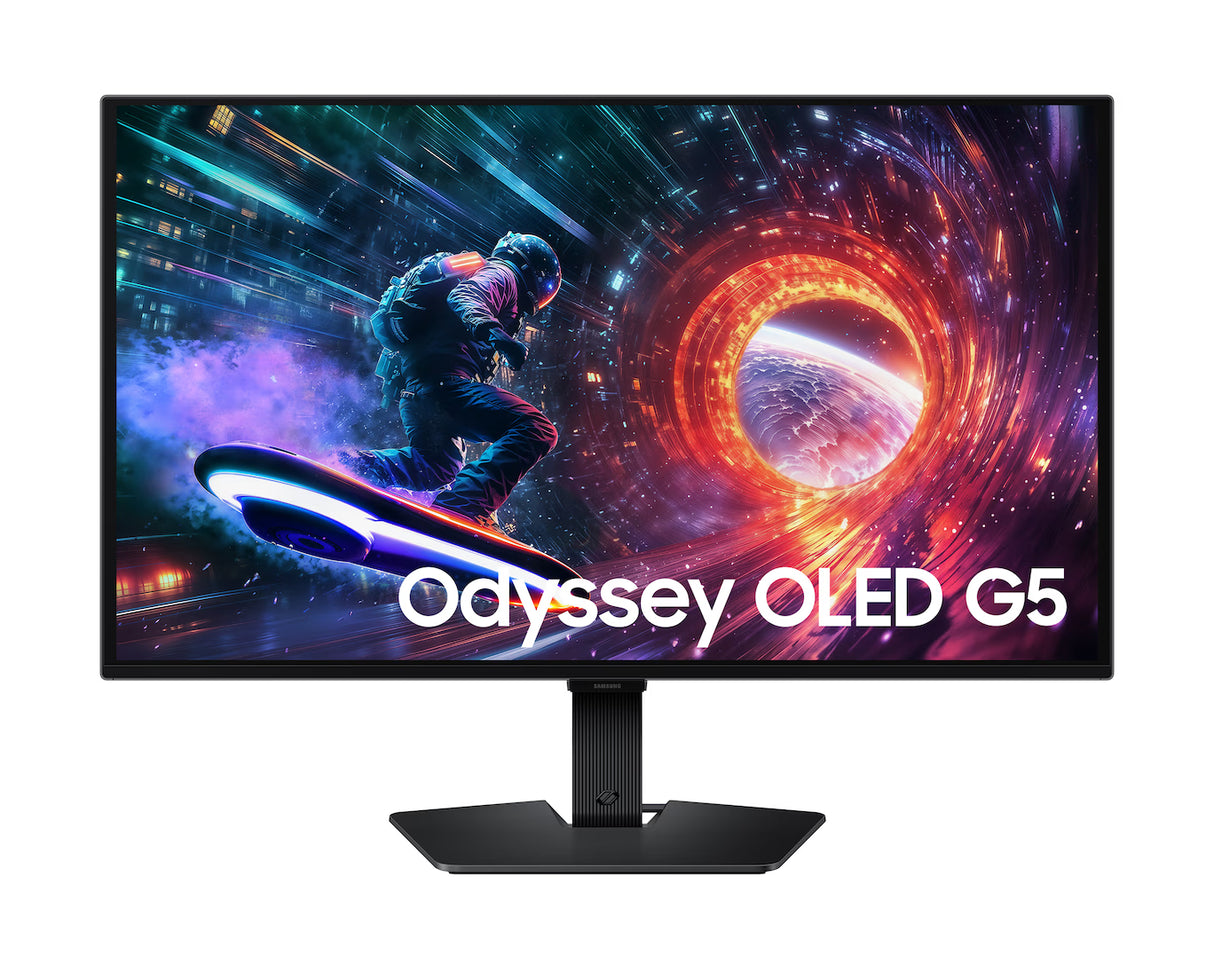 شاشة سامسونج أوديسي OLED G5 G50SF للألعاب، مقاس 27 بوصة، بدقة QHD (2560 × 1440)، ومعدل تحديث 180 هرتز، وزمن استجابة 0.03 مللي ثانية، ومتوافقة مع تقنيتي G-Sync وFreeSync 2.0، بتقنية IPS المسطحة - لون أسود LS27FG502EMXUE