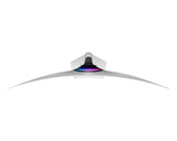 شاشة سامسونج أوديسي G9 G932 للألعاب، مقاس 49 بوصة، بتقنية OLED ودقة QHD مزدوجة (5120 × 1440)، ومعدل تحديث 240 هرتز، وزمن استجابة 0.03 مللي ثانية، وإمكانية تعديل الارتفاع مع الإمالة - فضي LS49DG932SMXUE