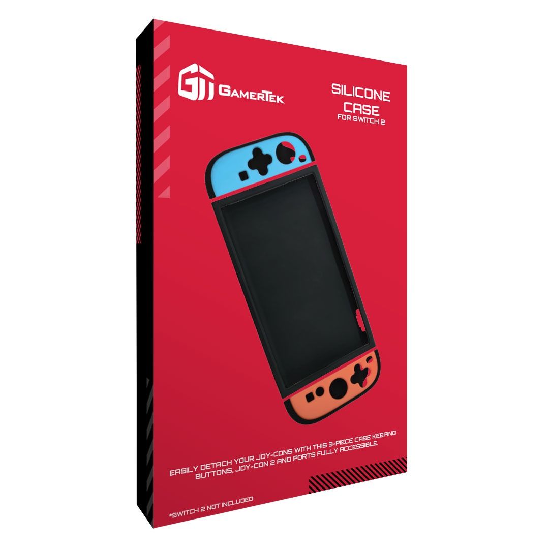 GamerTek Silicone Protective Case For Nintendo Switch 2 - Blue & Red Edition