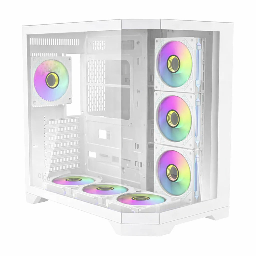 صندوق الحاسوب هنتكي إس 970 ستورم ماكس كرايو إيديشن، مع سبع مراوح، أسود