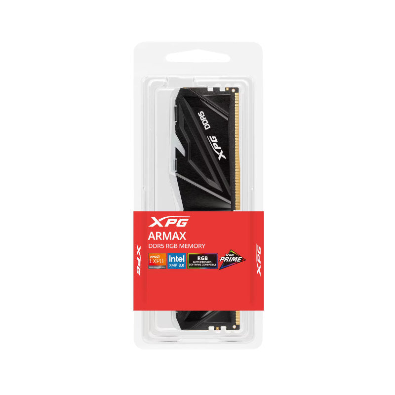 XPG RAM AMRAX RGB 16GB (1x16GB) DDR5 5600MHz CL46 RAM - Black