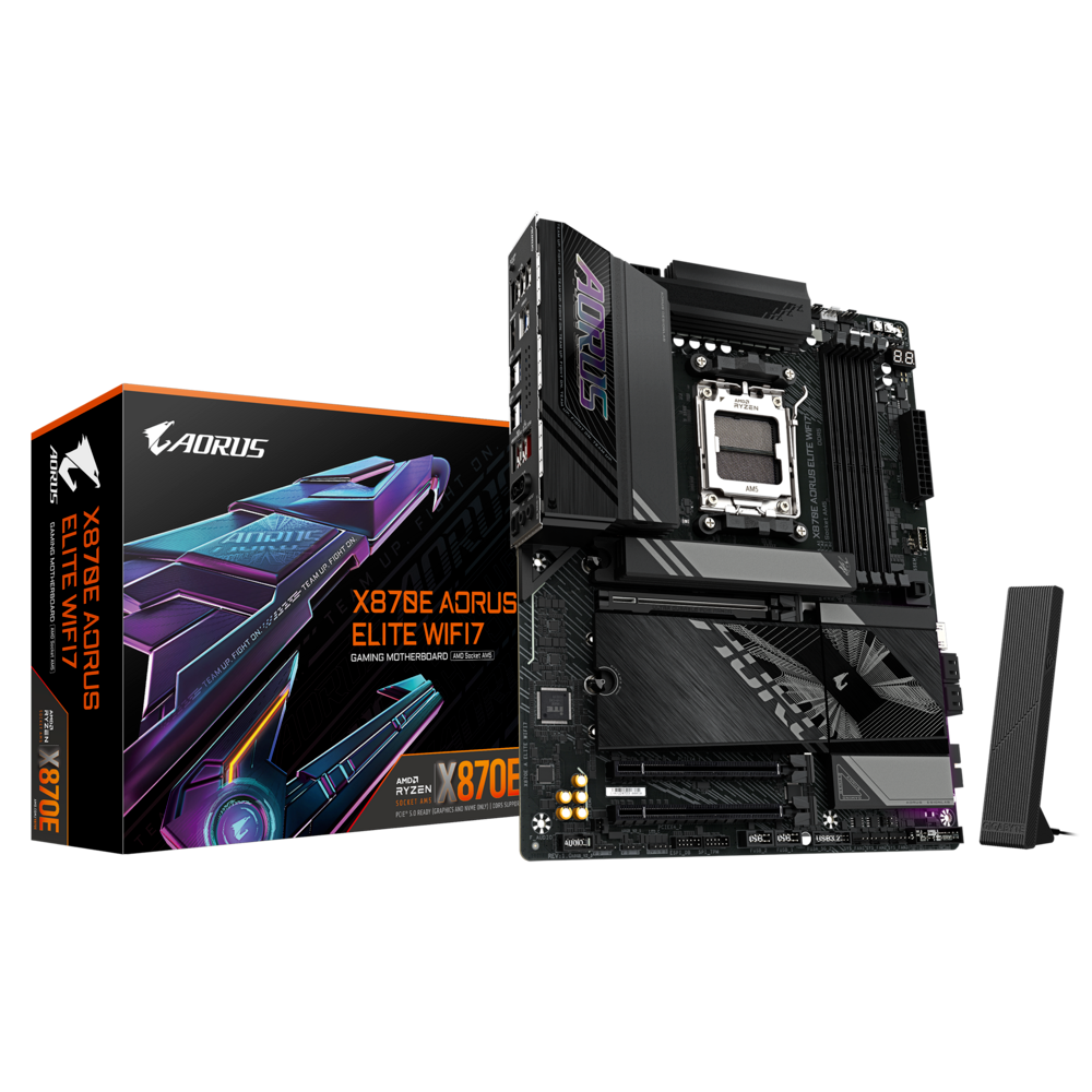 GigaByte X870E Aorus Elite Wifi7 AMD Ryzen DDR5 Gaming Motherboard
