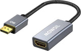 Mowsil DisplayPort to HDMI Adapter | 4K@60Hz, Gold-Plated, Aluminum Alloy, Plug & Play | Monitor TV Converter