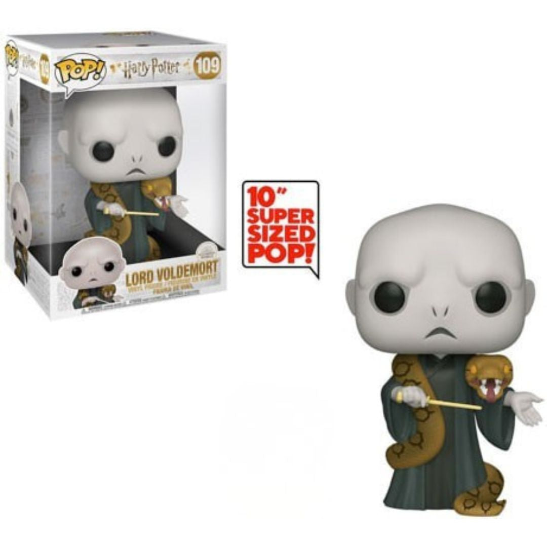 مجسم Funko Pop Jumbo! Movies من سلسلة Harry Potter لشخصية Voldemort مع Nagini بحجم 10 إنش