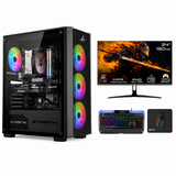 Custom Gaming PC Bundle Intel Core i5-14400F, AMD Radeon RX 6600 XT 8GB, 16GB DDR5 6000MHz, 1TB NVMe SSD, With GAMEON 24" FHD Monitor, Sades Gaming Combo Battle Ram