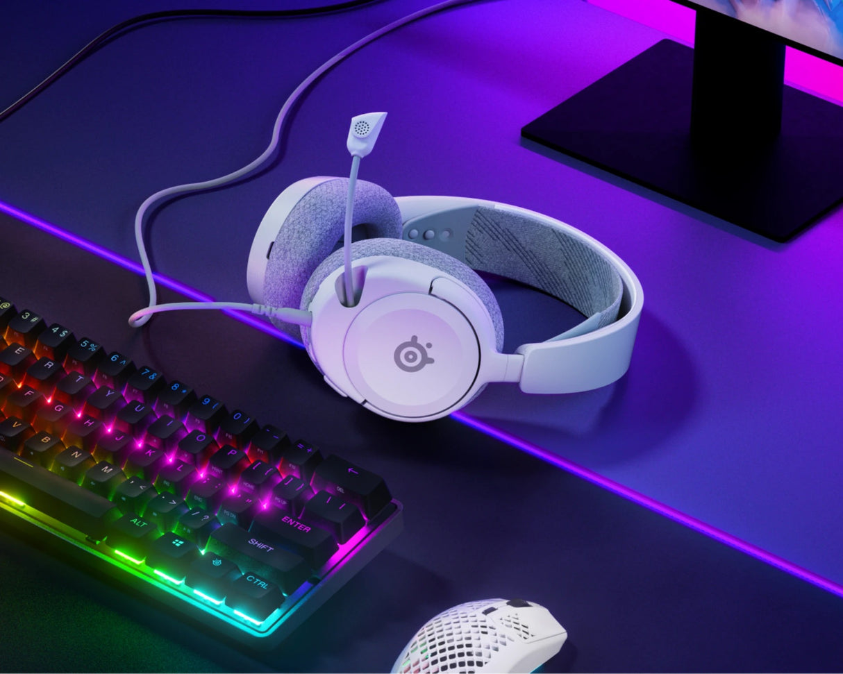 SteelSeries Arctis Nova 1P Multi-Platform Premium Wired Gaming Headset – White 61612