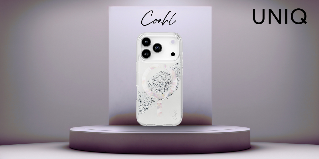 Uniq Coehl Iphone 17 Pro (2025) 6.3 Magnetic Charging Crystelle - Sparkling Silver