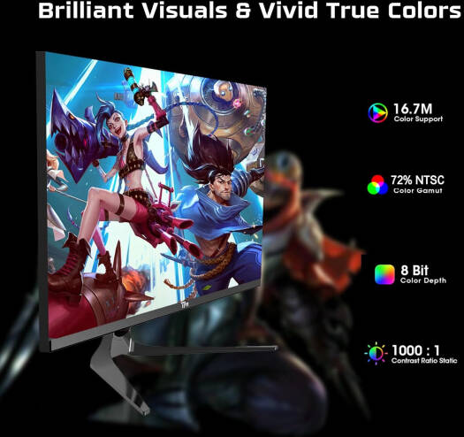 Twisted Minds Blaze Series TM27QHD180IPS 27" QHD (2560*1440), 180Hz Refresh Rate, 0.5ms Response Time, HDMI 2.1, Fast IPS Flat Gaming Monitor - Black