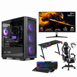 Custom Gaming PC Bundle Intel Core i5-12400F, RTX 5060 8GB, 16GB RAM DDR4, 500GB SSD, With GAMEON 24" FHD Monitor, Gamax Gaming Chair, Gamax D2501 Gaming Table & Sades Gaming Combo