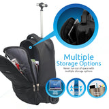 Promate Premium High Volume, Heavy Duty, Multi-purpose Trolley Bag for Laptops up to 15.6” with Multiple Storage Options