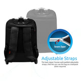 Promate Premium High Volume, Heavy Duty, Multi-purpose Trolley Bag for Laptops up to 15.6” with Multiple Storage Options
