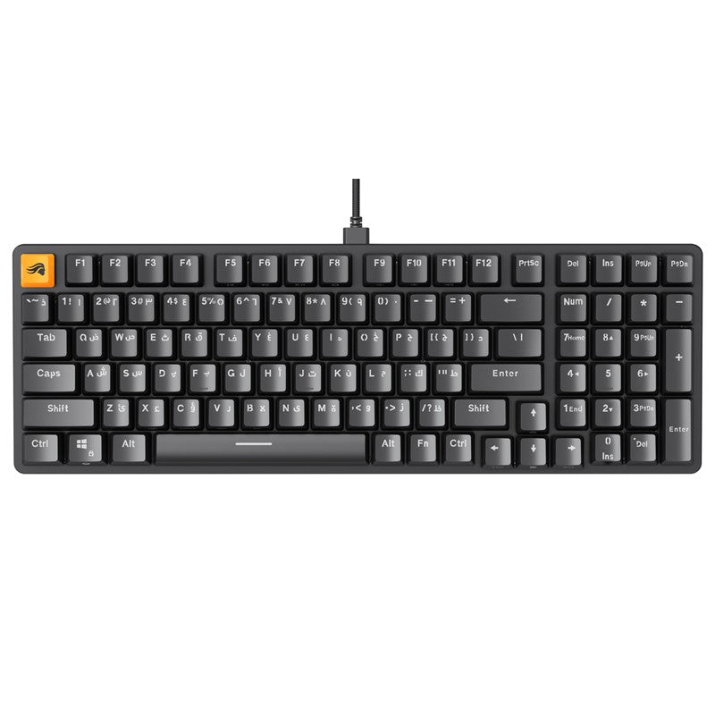 Glorious GMMK2 Full Size 96% Pre-Built Wired RGB Mechanical Gaming Keyboard (Supporting Arabic Layout) - Black