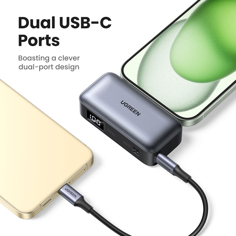 UGREEN 5000mAh Power Bank with Built-in USB-C Connector PB503-35338