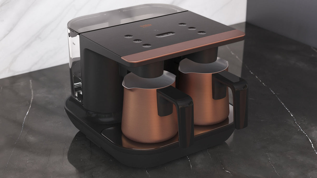 BEKO TKM-8961B TELVE DUO Turkish Coffee Maker- 1050W - (Copper/Black)