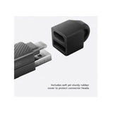 بازيك جو تشارج ألوكيبل، كابل شحن 4 في 1 من الألمنيوم بمدخل USB-A / USB-C ومخرج USB-C / لايتنينج، شحن سريع PD بطول 1 متر – أسود