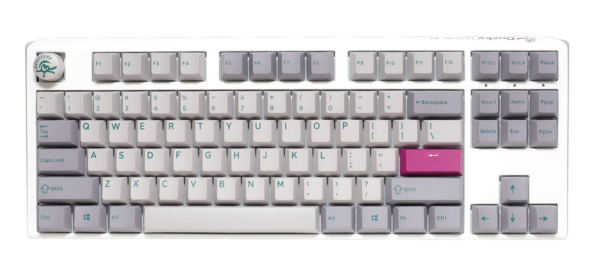 Ducky One 3 Mist Grey TKL 80% Gaming Keyboard - Cherry Red