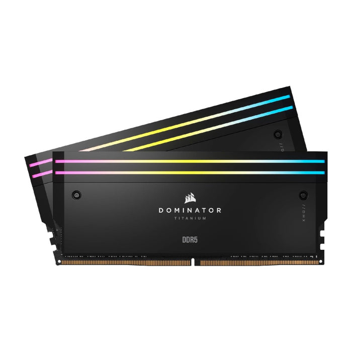 CORSAIR DOMINATOR TITANIUM RGB 96GB (2x48GB) DDR5 DRAM 6400MT/s CL32 Intel XMP Memory Kit - Black