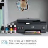 طابعة HP Smart Tank 530 اللاسلكية متعددة الوظائف - 11 صفحة في الدقيقة / 4800 نقطة في البوصة / A4 / USB / Wi-Fi / Bluetooth / طابعة نفث الحبر الملونة - 4SB24A
