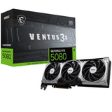 بطاقة رسومات الألعاب MSI GeForce RTX 5080 16GB GDDR7 Ventus 3X OC - أسود