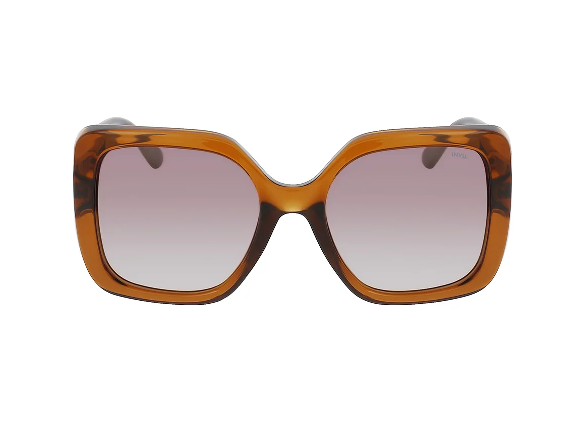 INVU  Women Sunglass , Transp. Brown/Gold B2304B