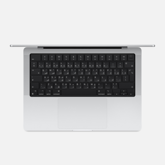 Apple MacBook Pro M4 Chip 10-Core CPU and 10-Core GPU, 16GB unified memory, 1TB SSD Storage, 14’’ Liquid Retina XDR display, Arabic / English Keyboard with Touch ID, Silver | MW2X3AB/A